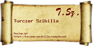Turczer Szibilla névjegykártya